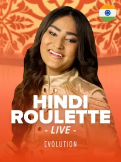Hindi Roulette by Evolution, live table in the Stake lobby